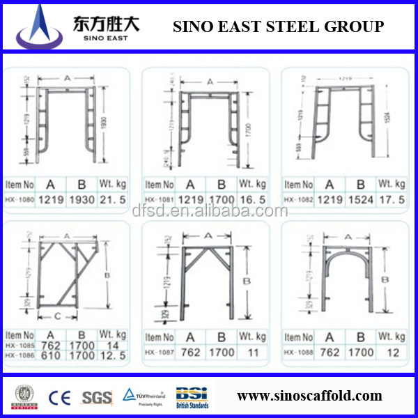 Plaster Frame scaffold Mason Frame scaffold H Frame scaffold