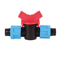 Farm Drip Irrigation System Dripline Offtake Valve Drip Pipe Hose Tape Fittings With Shutoff