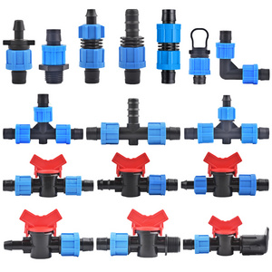 Farm Drip Irrigation System Dripline Offtake Valve Drip Pipe Hose Tape Fittings With Shutoff