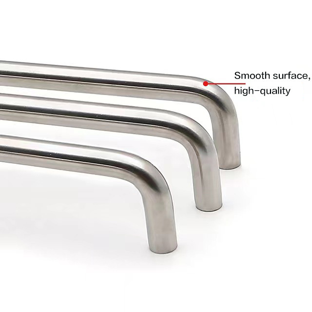 High Quality U Type Wire Pull Customized Tube Handle Round Bar Solid 304 Stainless Steel Kitchen Drawer Handle Cabinet Handle