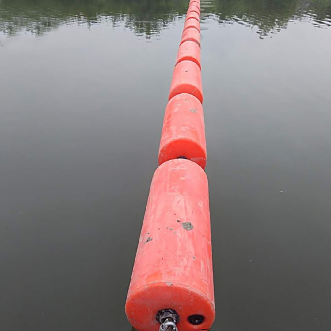 Lldpe Rotational Molded Floating Pollution Barrier Floats Filled Foam Tubular Buoy Plastic Floating Barrier