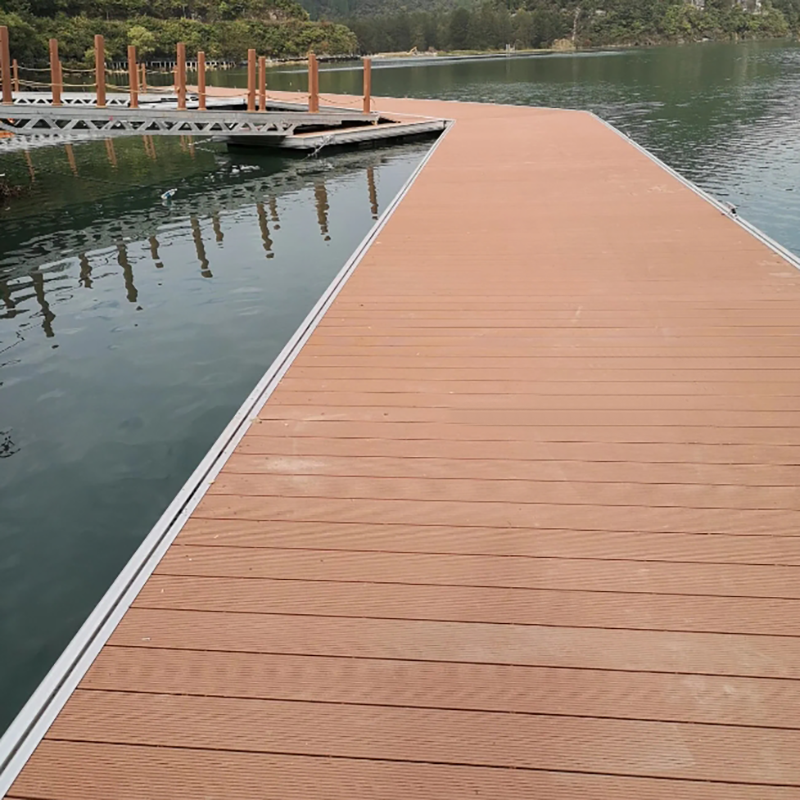 2023 Hot sale Floating Pier Kits Cost Aluminum Frame Wooden Floor Docks