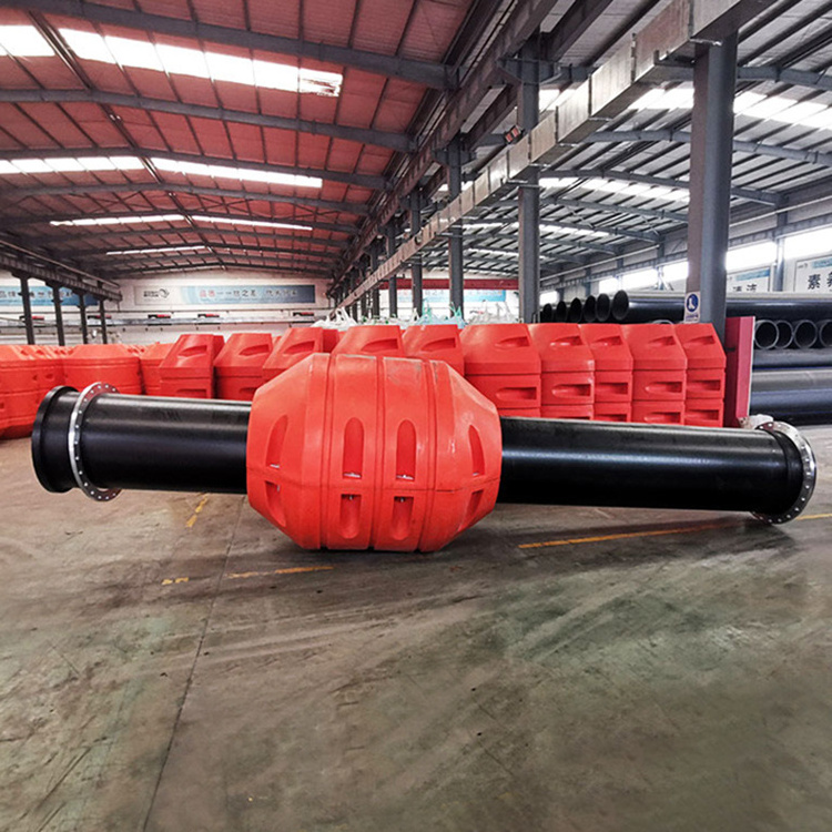 High Density Marine Hdpe Pipe Floater For Sand Discharge Dredging Plastic Pipeline Buoy