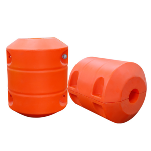 High Density Marine Hdpe Pipe Floater For Sand Discharge Dredging Plastic Pipeline Buoy