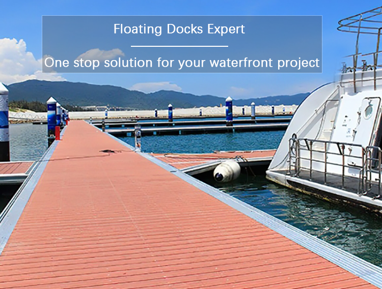 Floating Dock Platform Boats Marina Walkway Floaters Jetty Aluminum Handrail Bridge Floating Pontoon