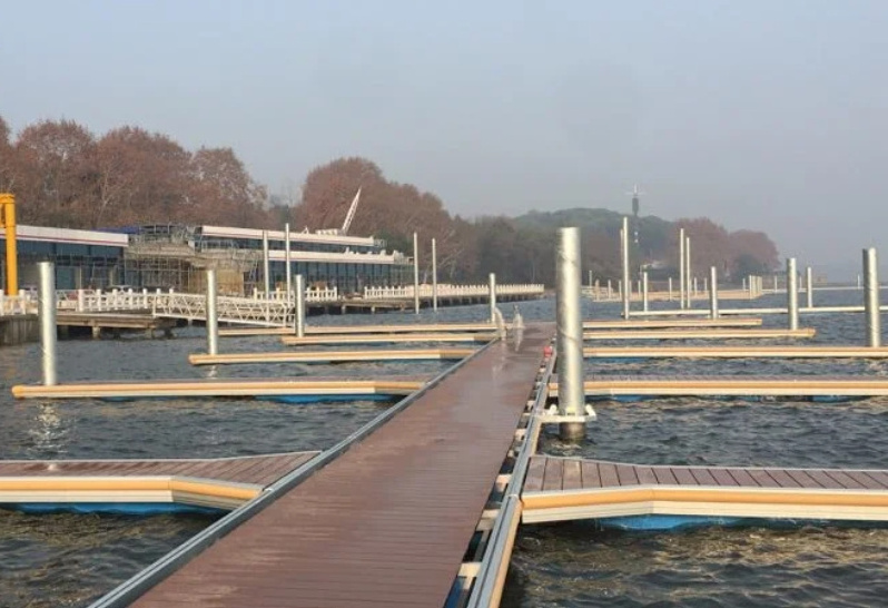 Floating Dock Platform Boats Marina Walkway Floaters Jetty Aluminum Handrail Bridge Floating Pontoon