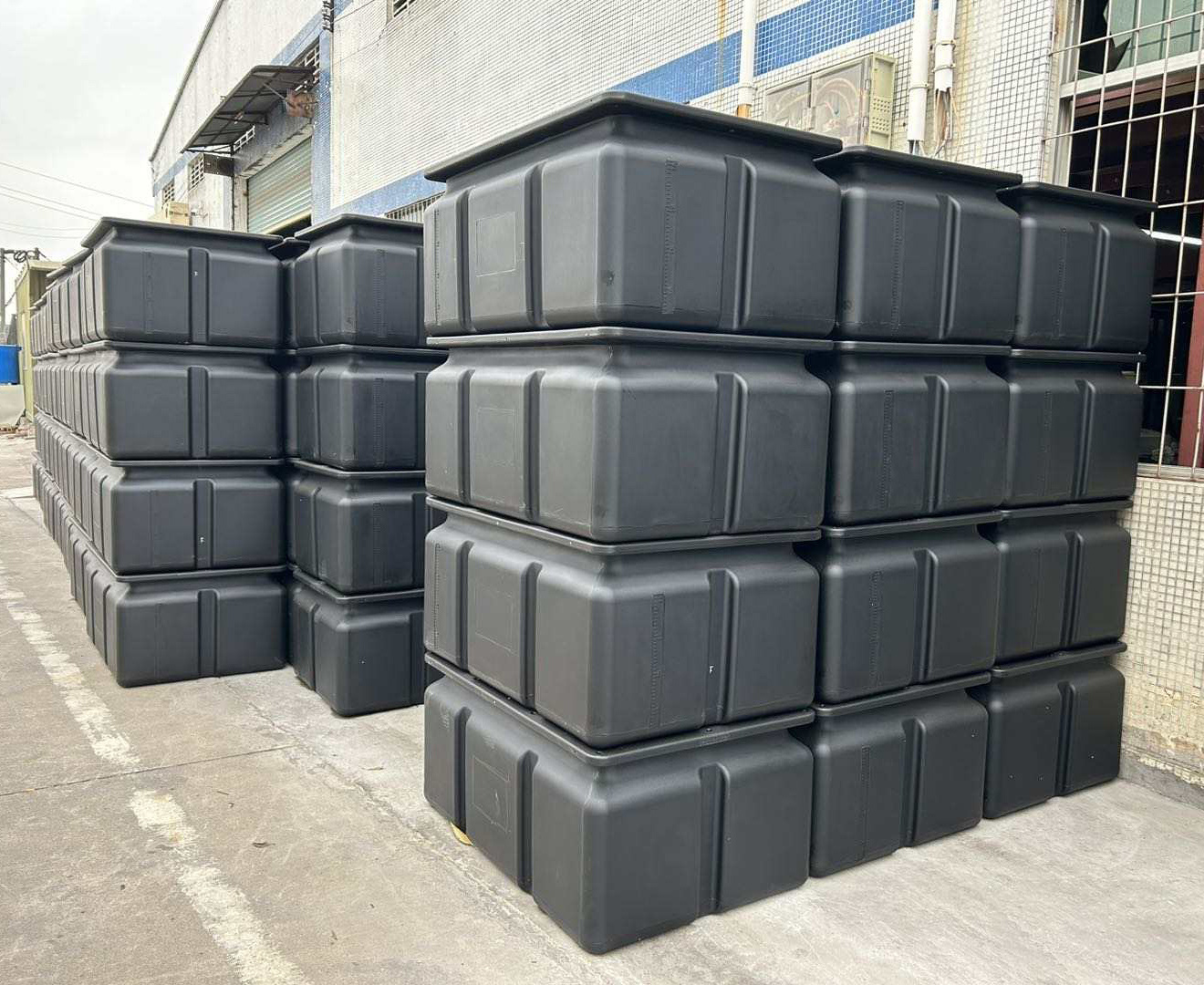 Polyethylene Buoyancy Tank Black Pe Modular Floating Box with EPS Foam Filled Used to Aluminum Dock Platform