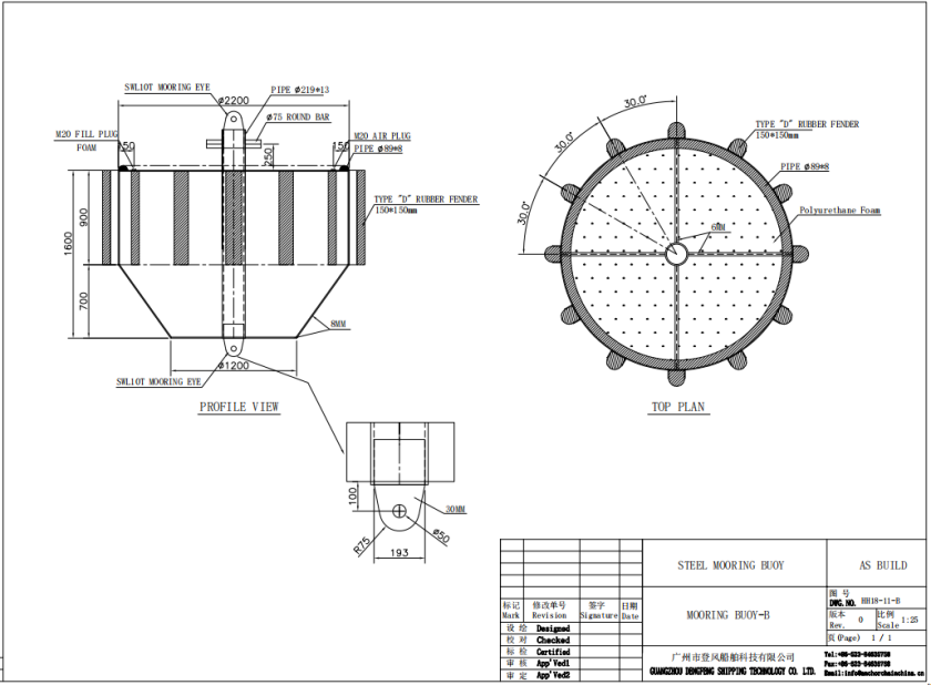 OEM Steel structure Mooring Floating Marine Buoys UV resistant offshore vessel mooring buoy