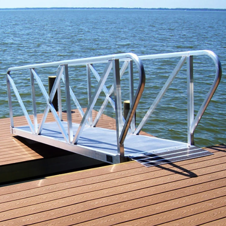 Marina Boat Used Floating Dock Aluminum Structure Gangway Ladder in T6061 TIG Welding for Sale