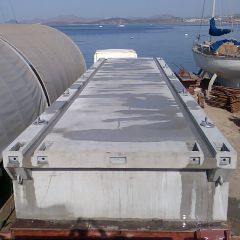 Laying concrete floating dock used stronger and stable concrete block different sizes for good sale