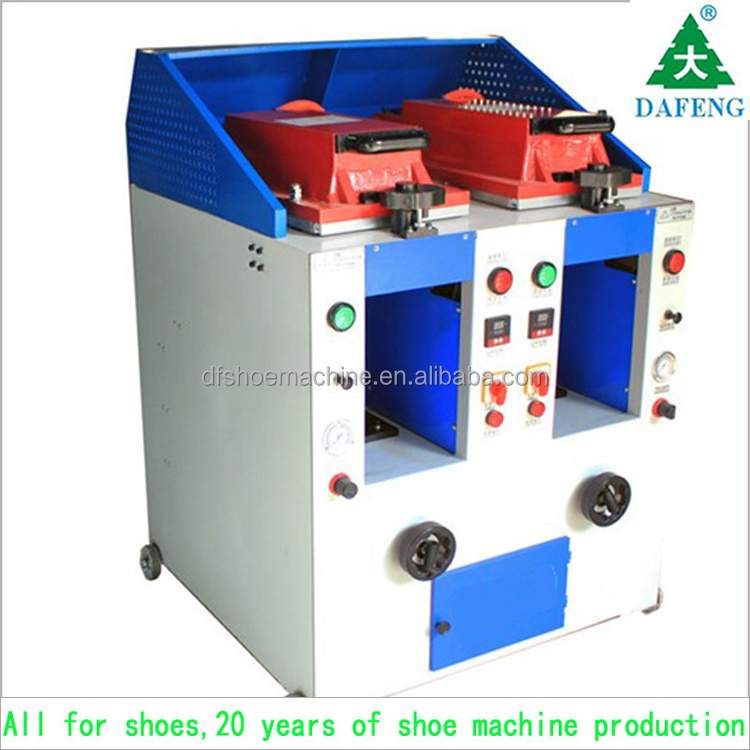 Footwear Sneaker Making Automatic Double Head Pneumatic Shoe Sole Attaching Press Machine