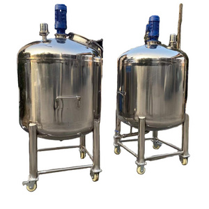 mobilizable industrial 1000 liter emulsion lotion blender steam jacket mixing tank with stirrer and agitator