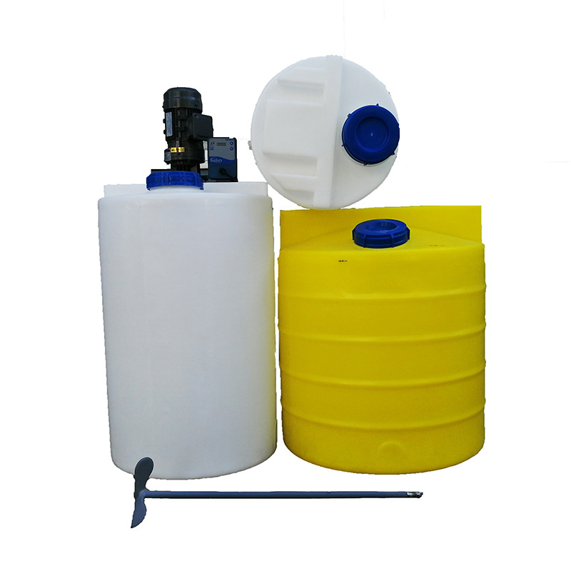 200 mm Acid and alkali resistant steel lined with plastic blades 1HP mixer agitator for 200 L PE tank