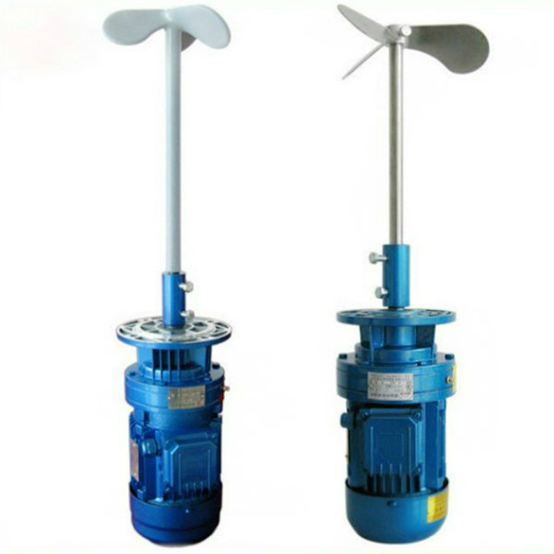 200 mm Acid and alkali resistant steel lined with plastic blades 1HP mixer agitator for 200 L PE tank