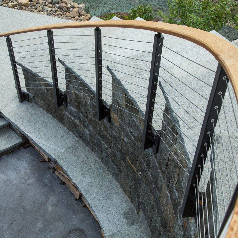 DF Cable Railing Handrail For Stairs Stainless Steel Post Outdoor balustrade  Design Stair Railing  balustrades price