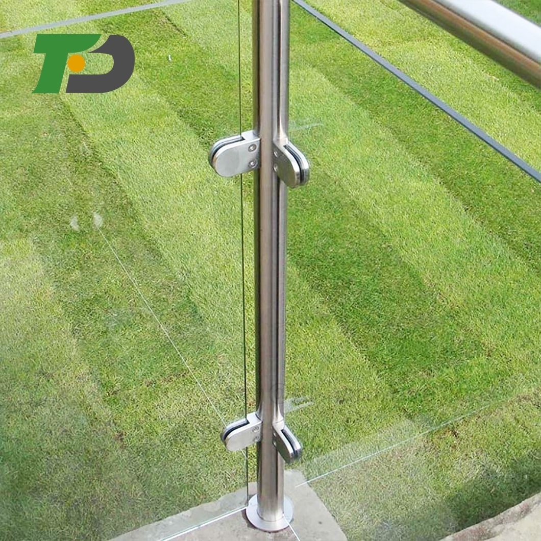 DF Top-ranked 304 316 Indoor Outdoor stair stainless steel glass balcony  railing balustrades  Balustrad systems designs