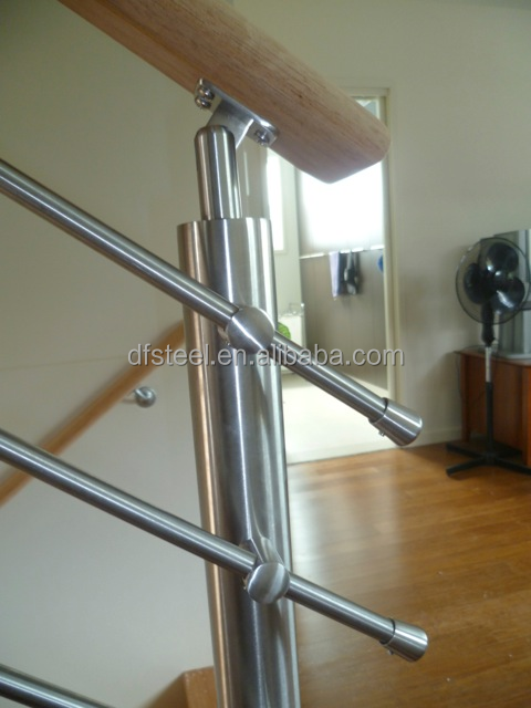 DF Hot Sale Factory Safty Outdoor Corss  Stainless Bar Railing  304 stainless steel pipe for balcony railing prices