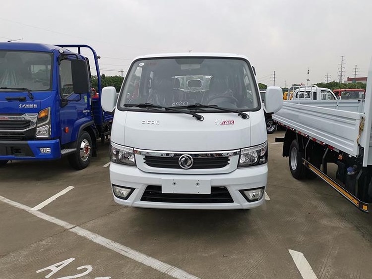 China Factory Sale Cheap Dongfeng 1 ton  5 seats 4x2 diesel engine euro 5 small flatbed delivery mini cargo truck