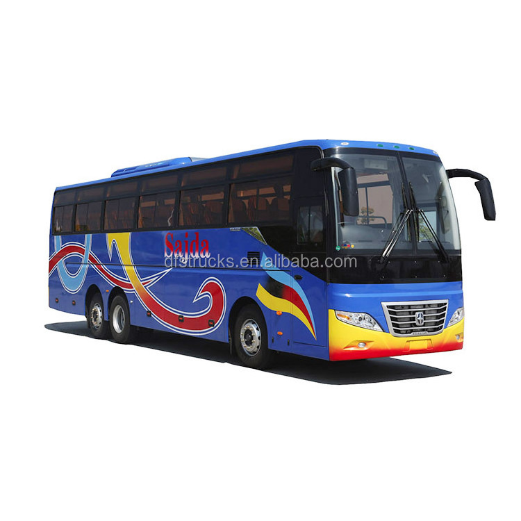 Color design Buses 14m 67 seater euro2 diesel front engine drum brake double axles beautiful luxury coach bus