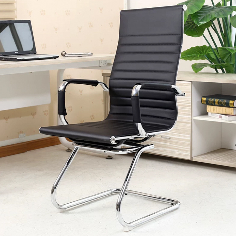 LOW price factory supply Furniture office chair without wheels conference chairs ergonomic office staff chair Steel base