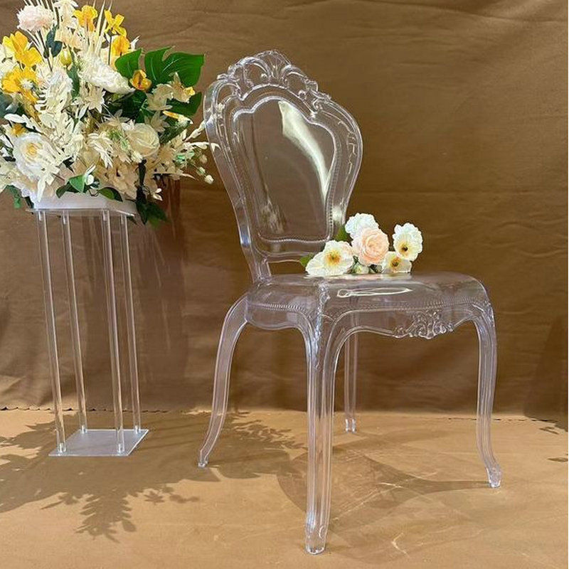 Wholesale Cheap Price Outdoor PC Plastic Chair High Back clear resin Throne Chair