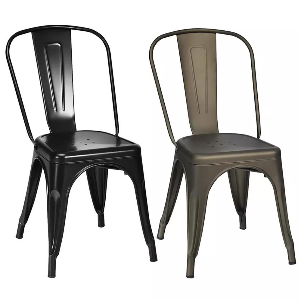 free samples vintage Dining Commercial Black tubular kitchen high chairs bar stool metal chairs for events