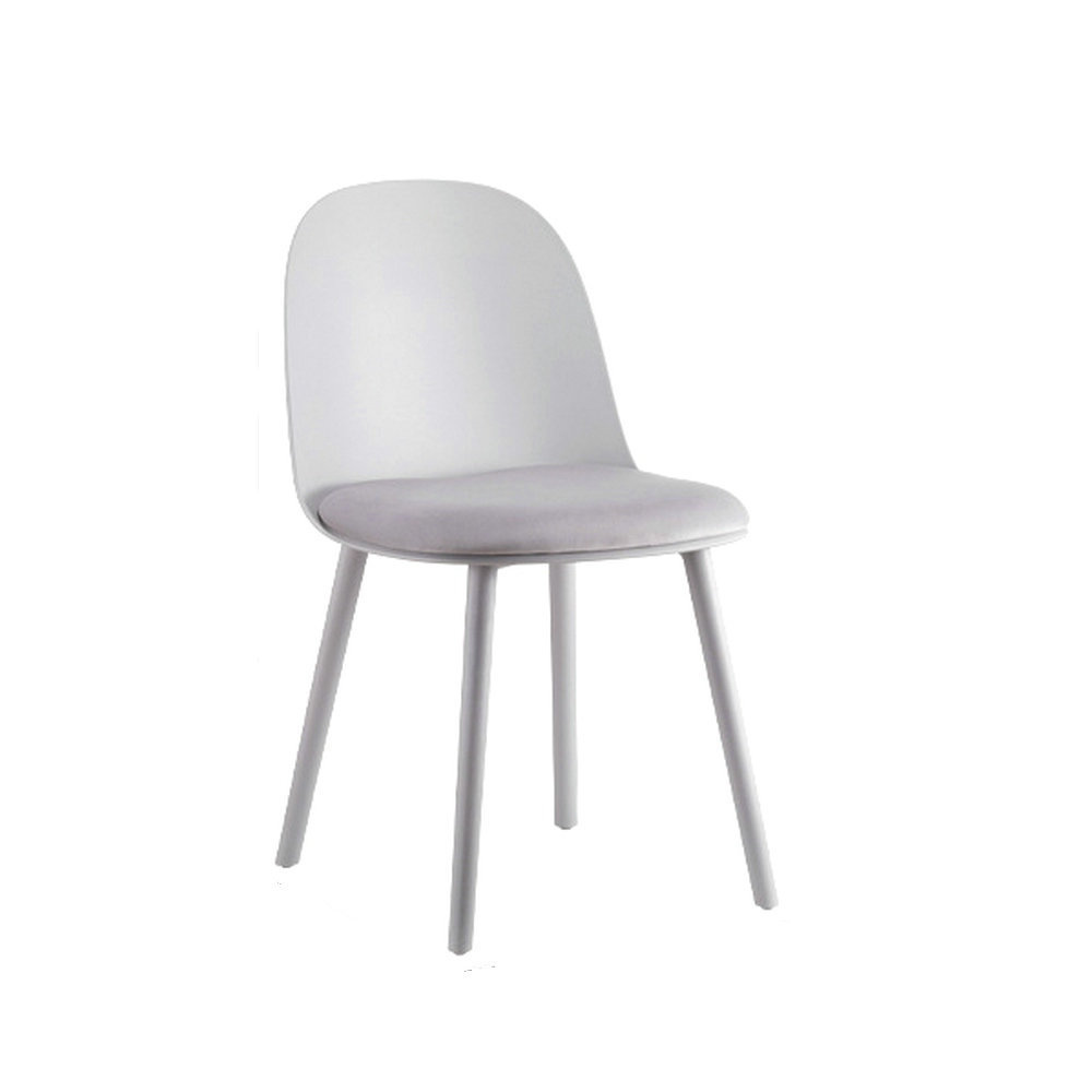 Desk stool ins style simple makeup chair casual coffee milk tea shop Nordic plastic chair back dining chair with cushion