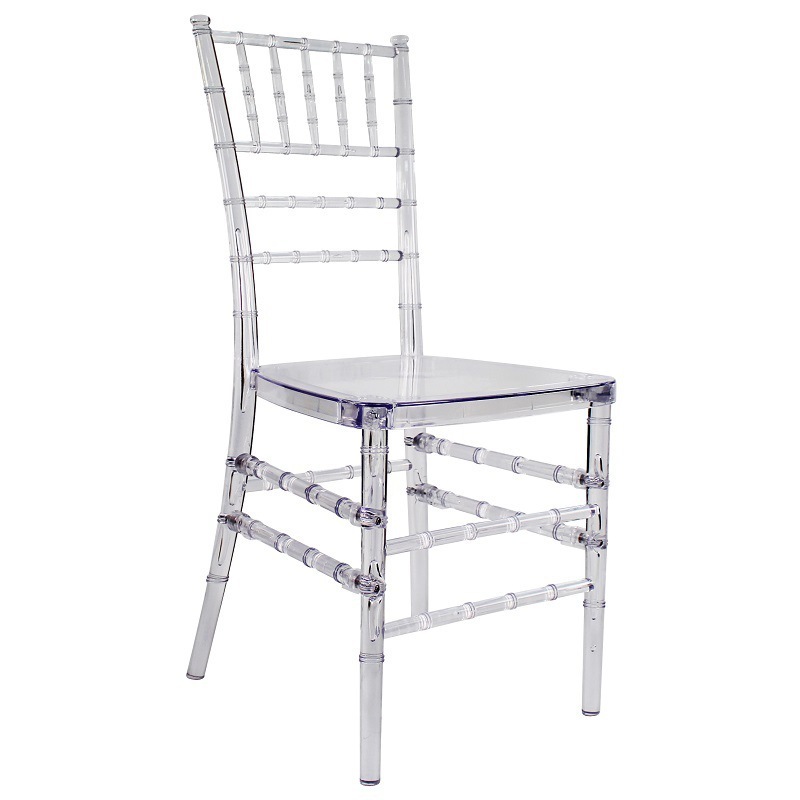 Wholesale Clear Acrylic Crystal Resin Event Tiffany Chiavari Chair Transparent Plastic Dining Chair For Weddings And Banquet