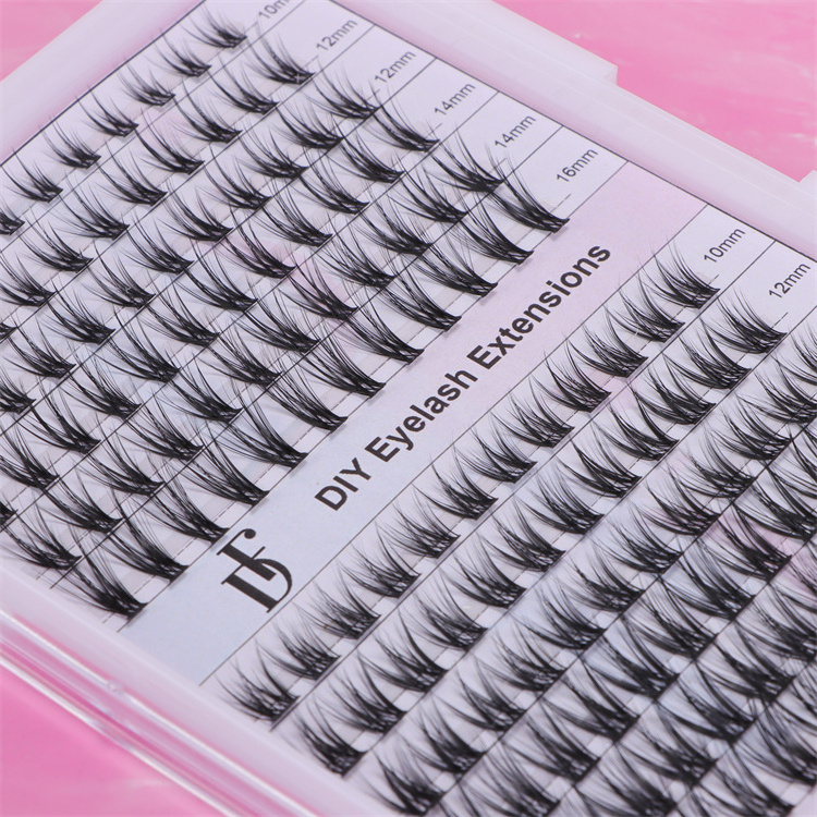 Matte mink cluster eyelash diy wispy professional individual lash clusters supplies korean pbt diy lash segment