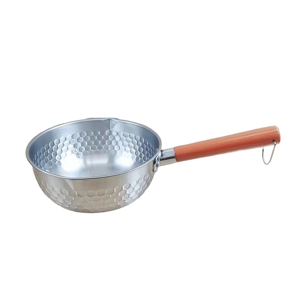 Yukihira Df99267 Single Handle Flat Bottom Aluminum Soup Stock Pot Non-Stick Commercial Small Pan Vermicelli Noodle Conjee Pot