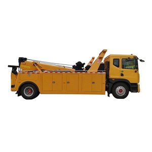 Dongfeng 4x2 one and half row cabin 6 wheels 3 persons seats 12ton medium duty wrecker rotator tow trucks for sale