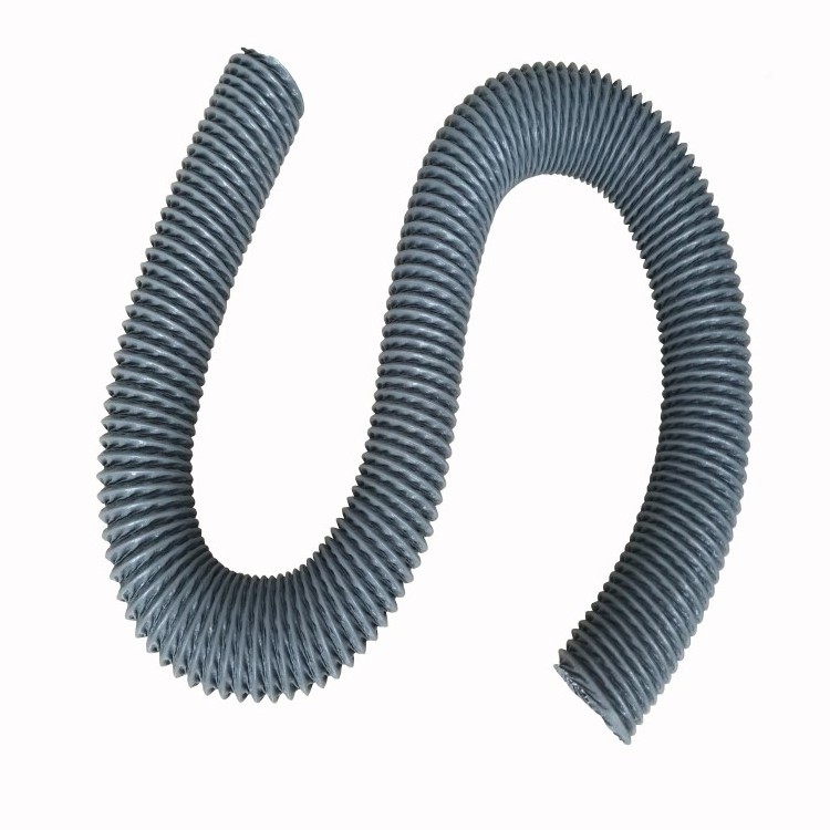 DFV-Ny200-10M Grey Lakeso Air Duct Flexible Nylon Fabric Hose Dryer Vent Hose For Ventilation Fans Super Fit Hvac Ducting