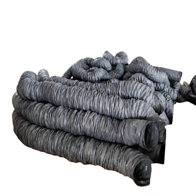 DFV-Ny200-10M Grey Lakeso Air Duct Flexible Nylon Fabric Hose Dryer Vent Hose For Ventilation Fans Super Fit Hvac Ducting