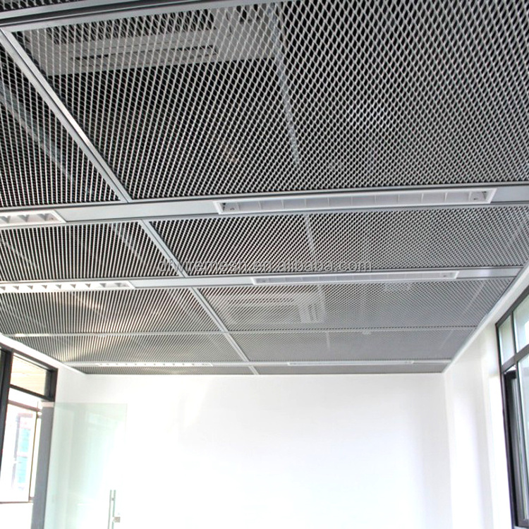 Pvc Coated Aluminum Expanded Wire Mesh Ceiling Roof Panels