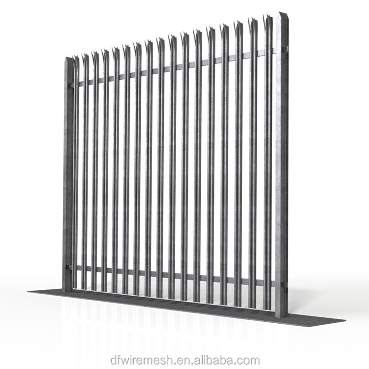 Uk Market W Pale Galvanized Steel Palisade Fence Panel