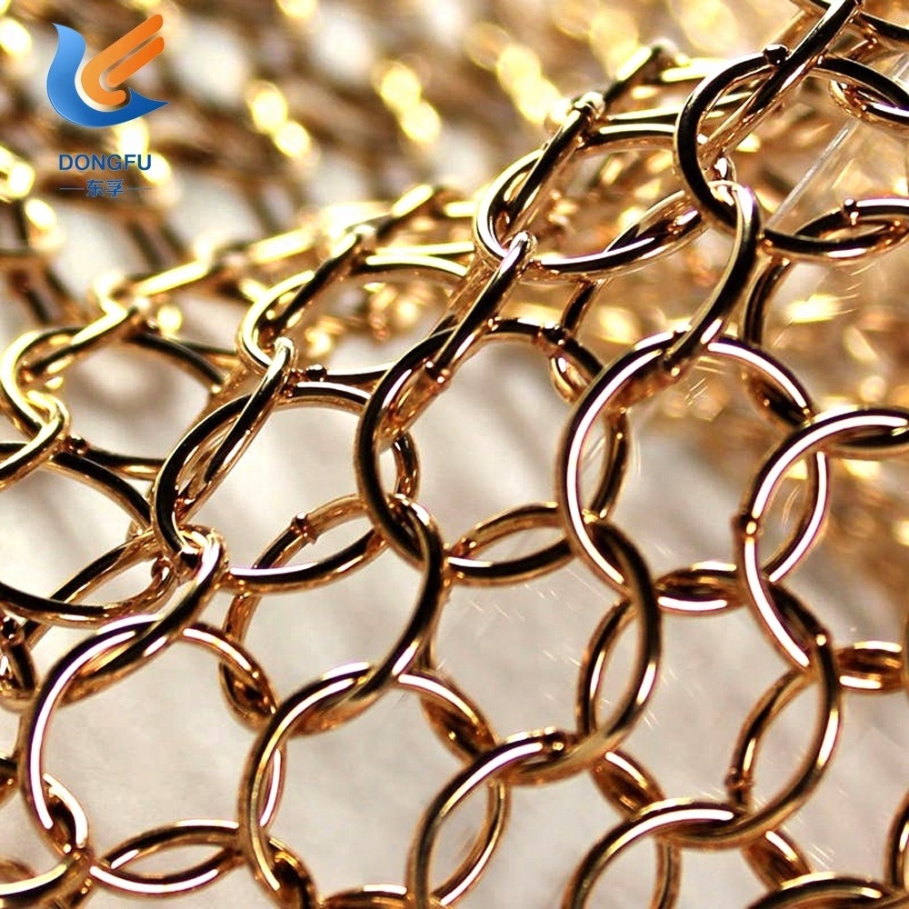 Stainless Steel Chain Mail Fabric , Metal Chainmail Fabric , Metal Chainmail Factory