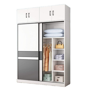 Sliding Door  White 2 Door Wardrobe Melamine Closet