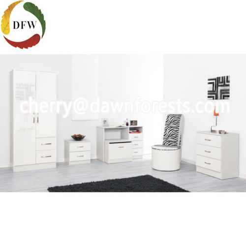 Available 2 Drawers White Melamine 2 Door Wardrobe