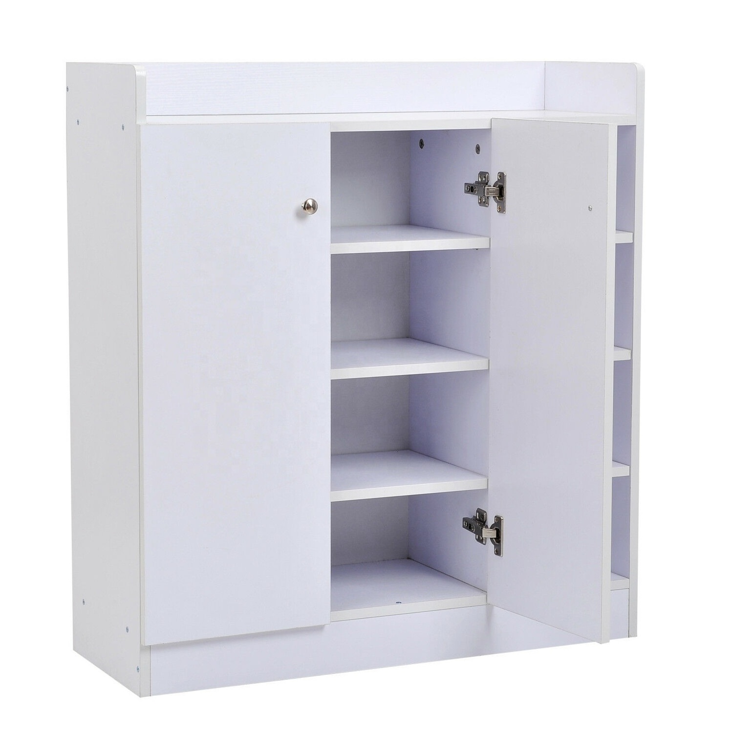 Shoe Storage Cabinet Footwear Rack Stand Organiser Adjustable Shelves White