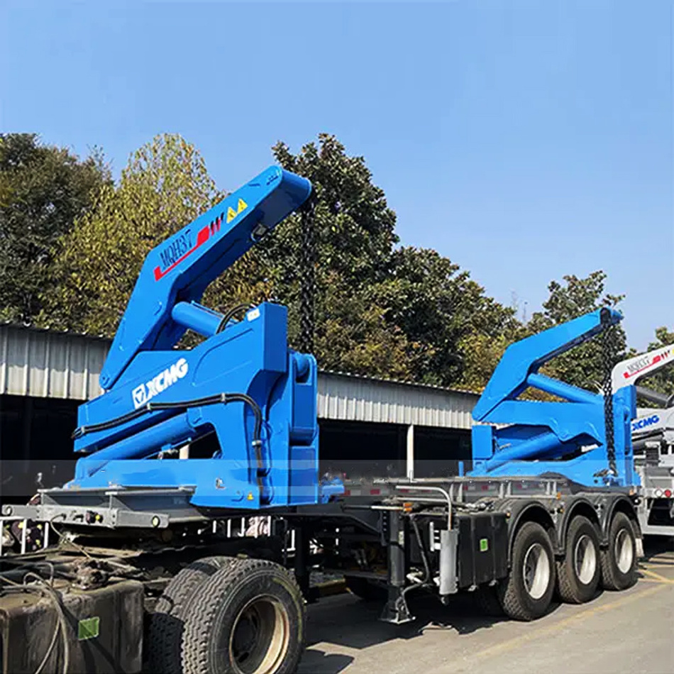 6x4 Crane Self Loading Truck 37ton Mqh37 20ft 40ft Side Loader Container Trailer Truck