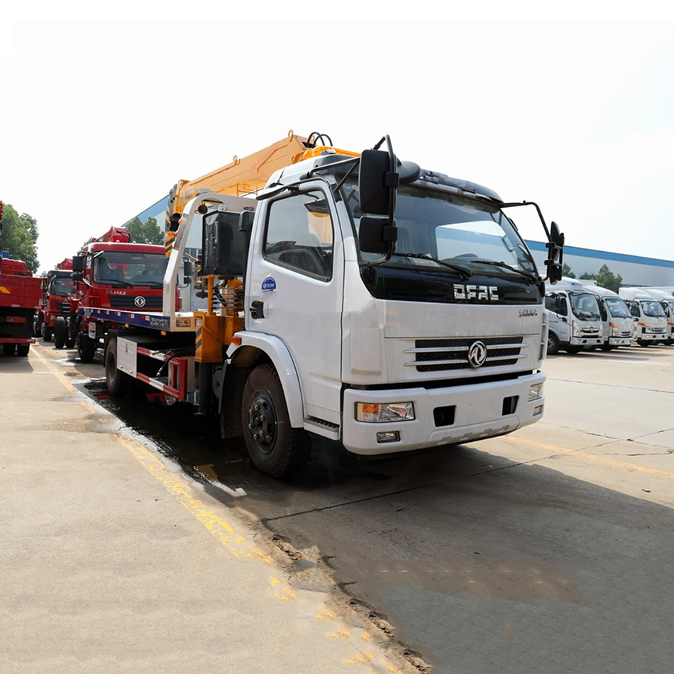 Dongfeng Slide Flat Bed Recovery Towing Truck Equipment tow wrecker truck