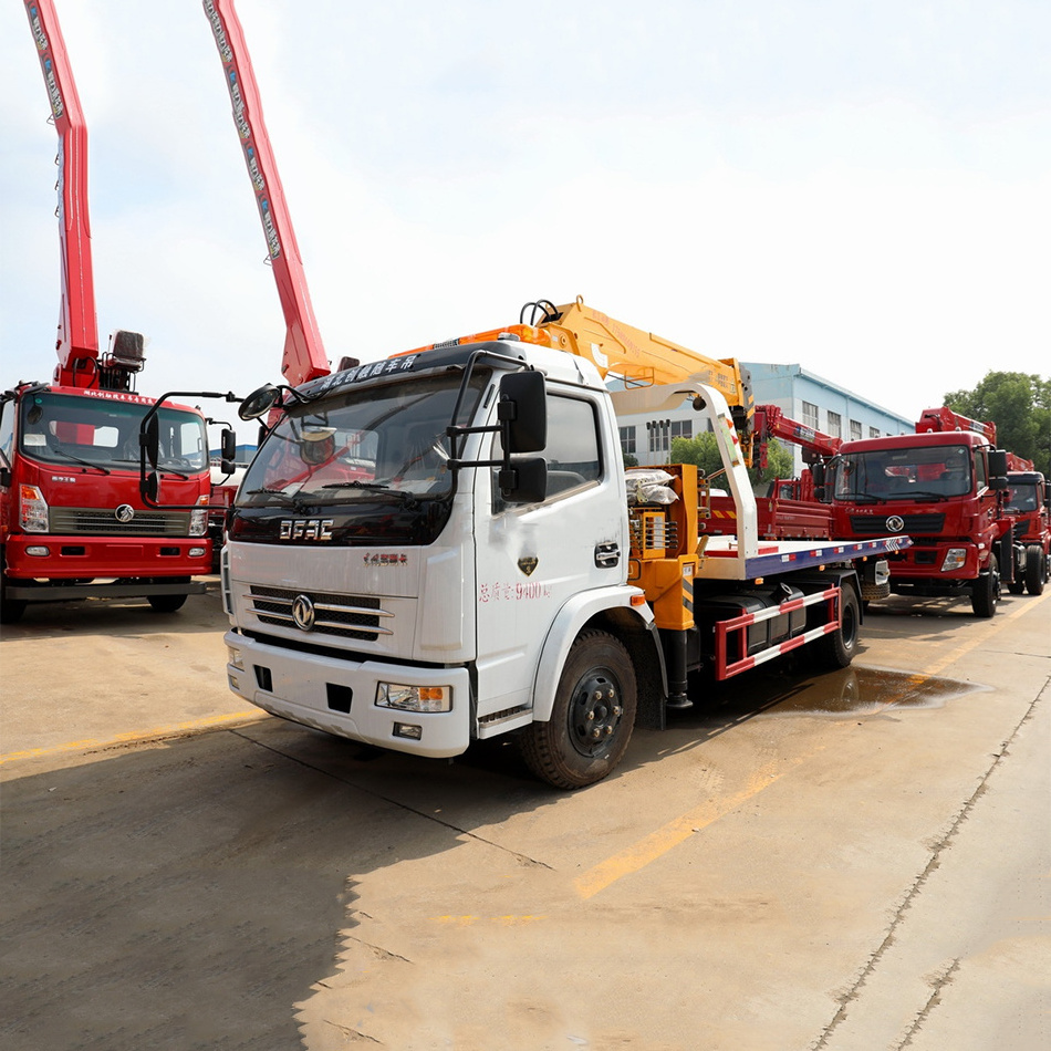 Dongfeng Slide Flat Bed Recovery Towing Truck Equipment tow wrecker truck