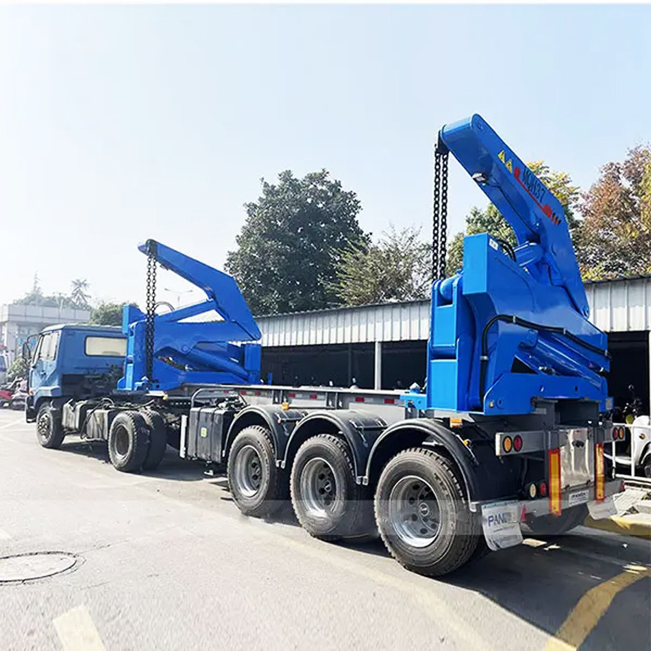 6x4 Crane Self Loading Truck 37ton Mqh37 20ft 40ft Side Loader Container Trailer Truck