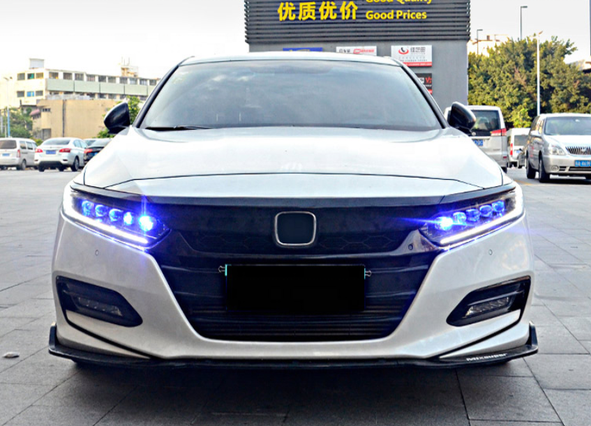 Plug and Play Head Lamp For Honda Accord-10th 2015-2018 Low High Beam DRL Signal LED Front Bumper Fog Lamp Auto System Body Kits