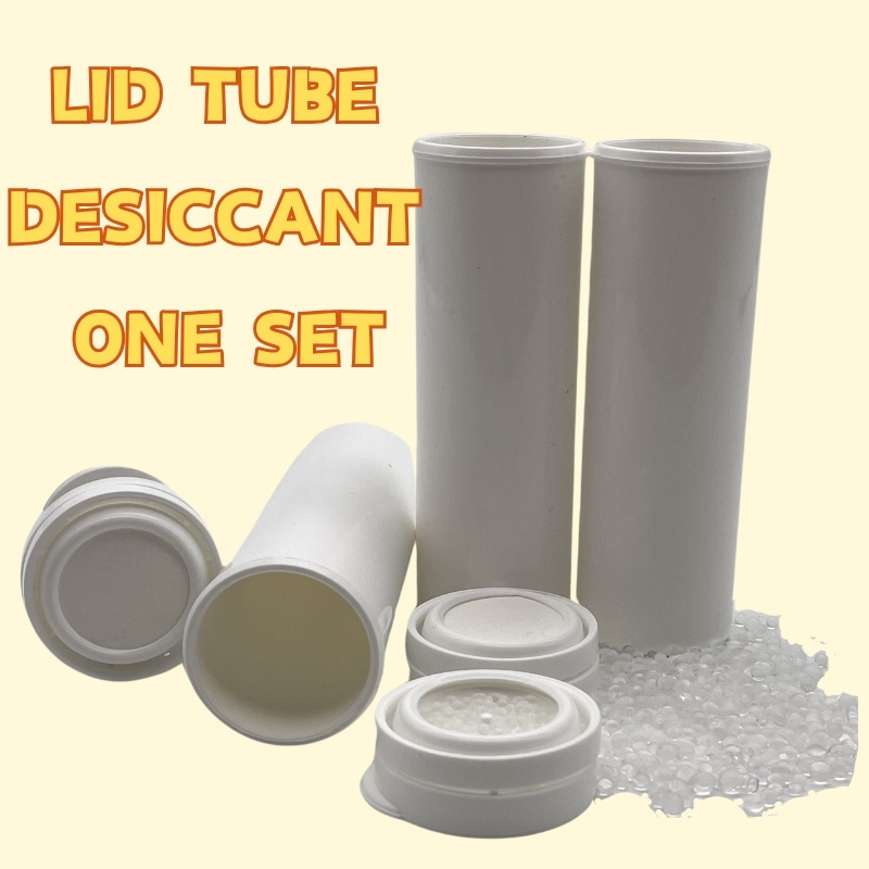 Cylindrical silica gel desiccant canisters Test paper drying storage tube Blood sugar test paper drying tube