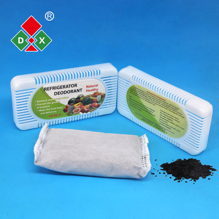 Custom Private Label Bamboo Charcoal Bag 50G Air Purifying Reusable Refrigerator Deodorant Box For Absorb odor