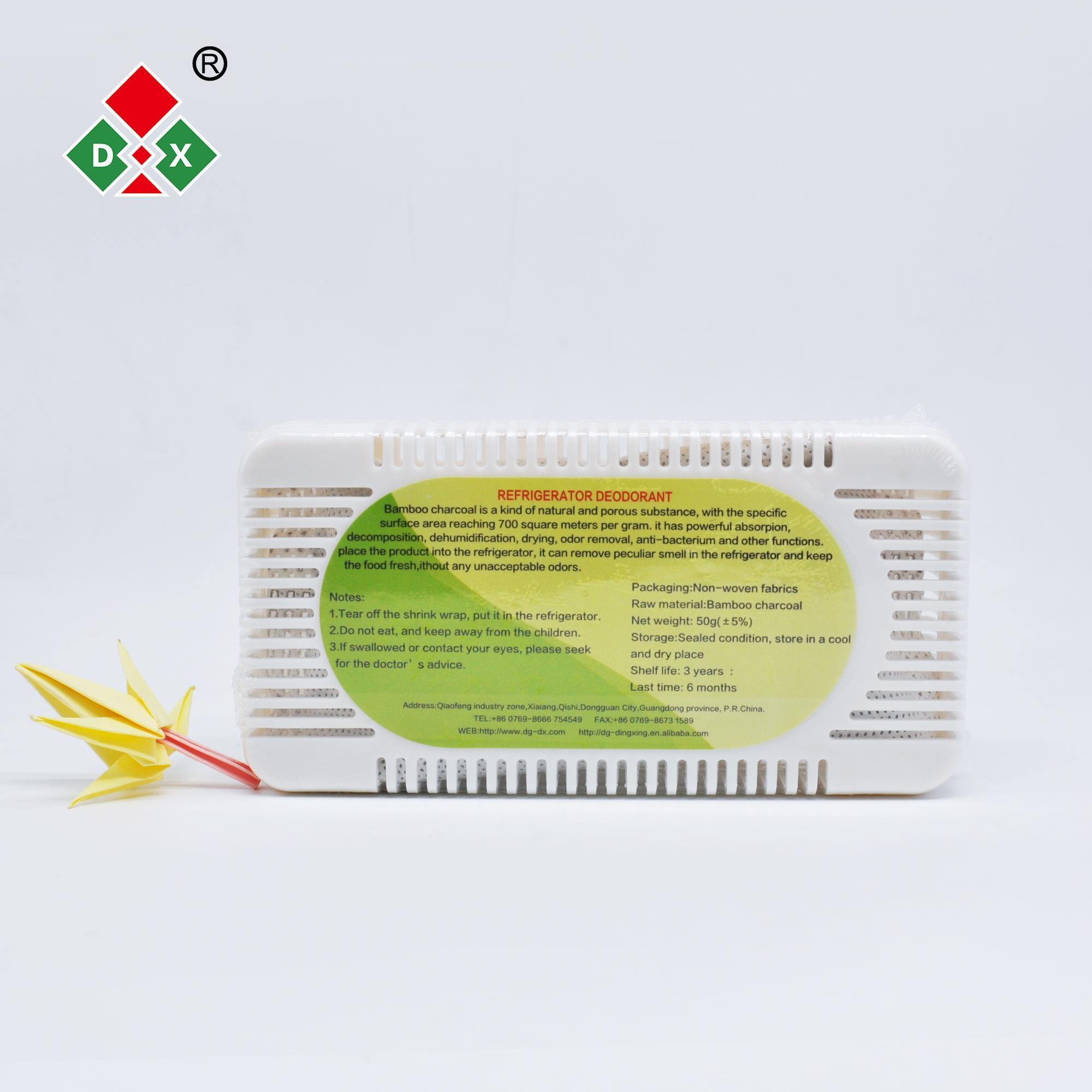 Custom Private Label Bamboo Charcoal Bag 50G Air Purifying Reusable Refrigerator Deodorant Box For Absorb odor