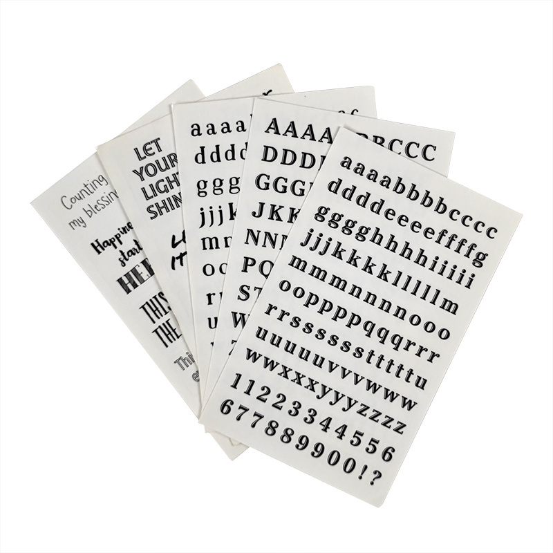 Whole new design english abc alphabet DIY adhesive vinyl letter stickers