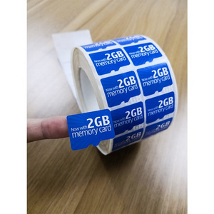 Wholesale custom small size electronic label SD memory card packaging label sticker for electronic product