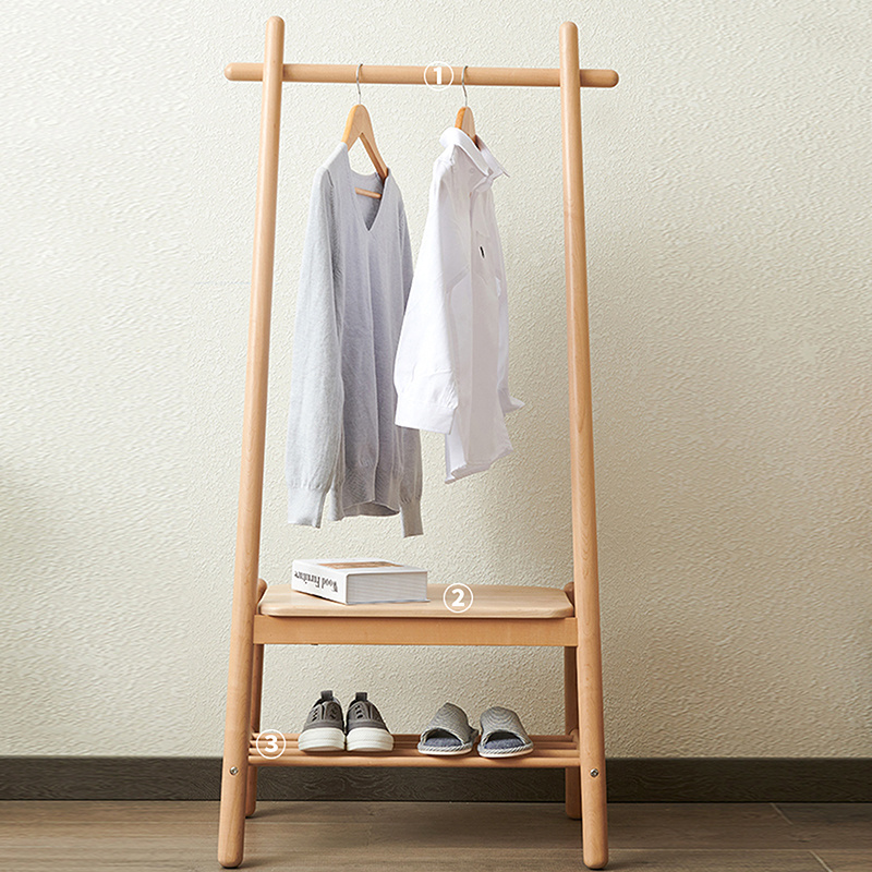 Wholesale Coat Clothes Hanging Rack Stand Bamboo Entryway Loft Coat Racks Sale